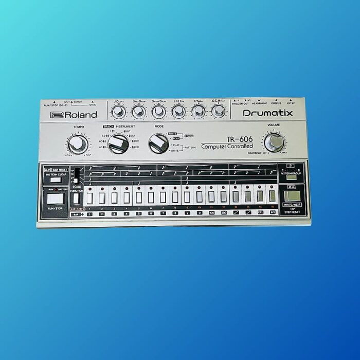 Roland TR-606 Drumatix 1980s Silver