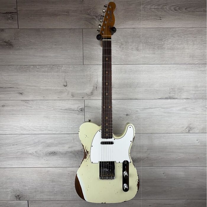 FENDER Custom Shop B5 61 Telecaster Heavy Relic -Faded Aged Tomatillo Green - Image 6