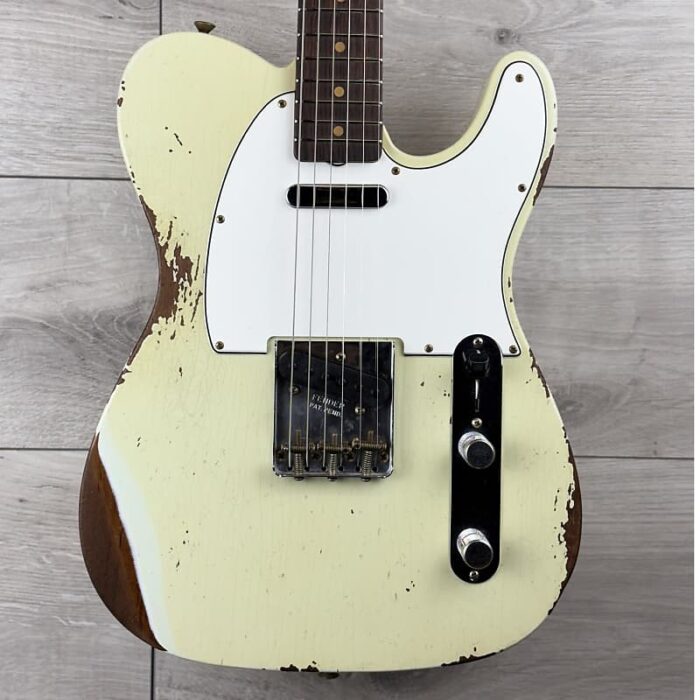 FENDER Custom Shop B5 61 Telecaster Heavy Relic -Faded Aged Tomatillo Green - Image 8