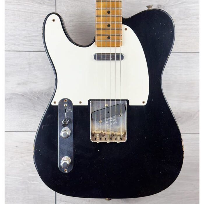 Fender Custom Shop Masterbuilt Todd Krause W25 52 Telecaster Relic Black Left Hand Maple Neck, Black - Image 3