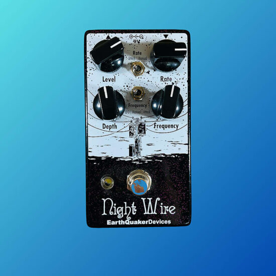 EarthQuaker Devices Night Wire Wide Range Harmonic Tremolo 2017 Purple Sparkle / White Print