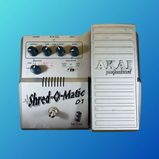 Akai Shred-O-Matic D1 Tube-Driven Overdrive / Distortion 2000s Silver