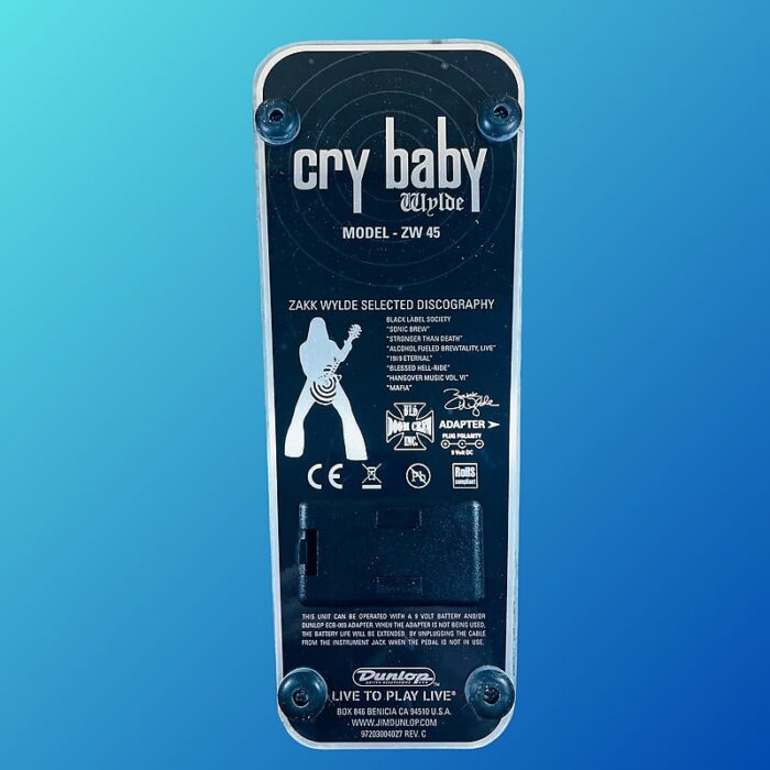 Dunlop ZW45 Zakk Wylde Signature Cry Baby Wah 2005 - 2018 Brushed Metal - Image 2