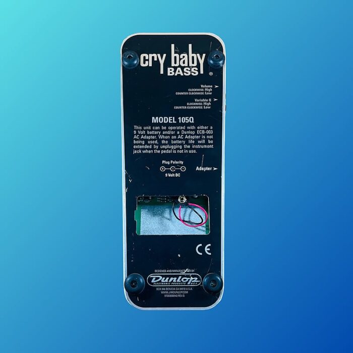 Dunlop 105Q Cry Baby Bass Wah 1999 - Present White - Image 2