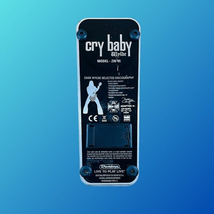 Dunlop ZW45 Zakk Wylde Signature Cry Baby Wah 2005 - 2018 Brushed Metal - Image 2