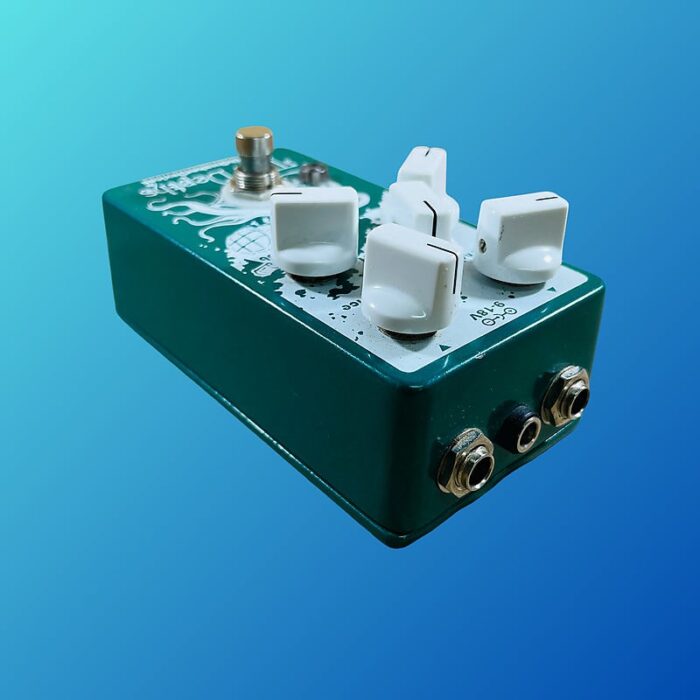EarthQuaker Devices The Depths Optical Vibe Machine 2014 - 2017 Teal / White Print - Image 3