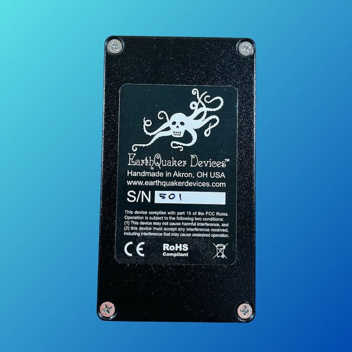 EarthQuaker Devices Black Ash Endangered Fuzz 2018 Black Texture / White Print - Image 2