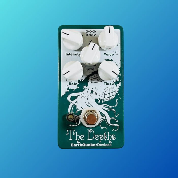 EarthQuaker Devices The Depths Optical Vibe Machine 2014 - 2017 Teal / White Print