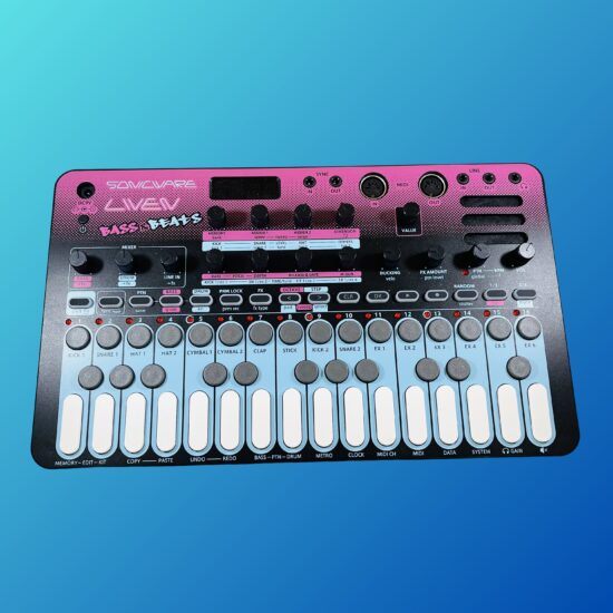 Sonicware Liven Bass & Beats 27-Key Wavetable Bass Synthesizer and Rhythm Machine