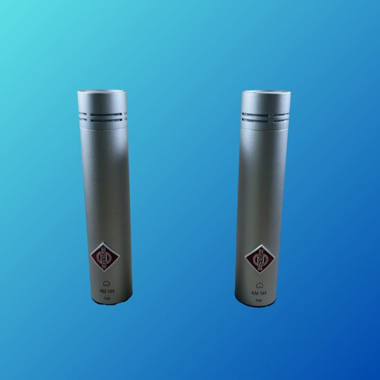 Neumann KM 184 Small Diaphragm Cardioid Condenser Microphone Matched Stereo Pair